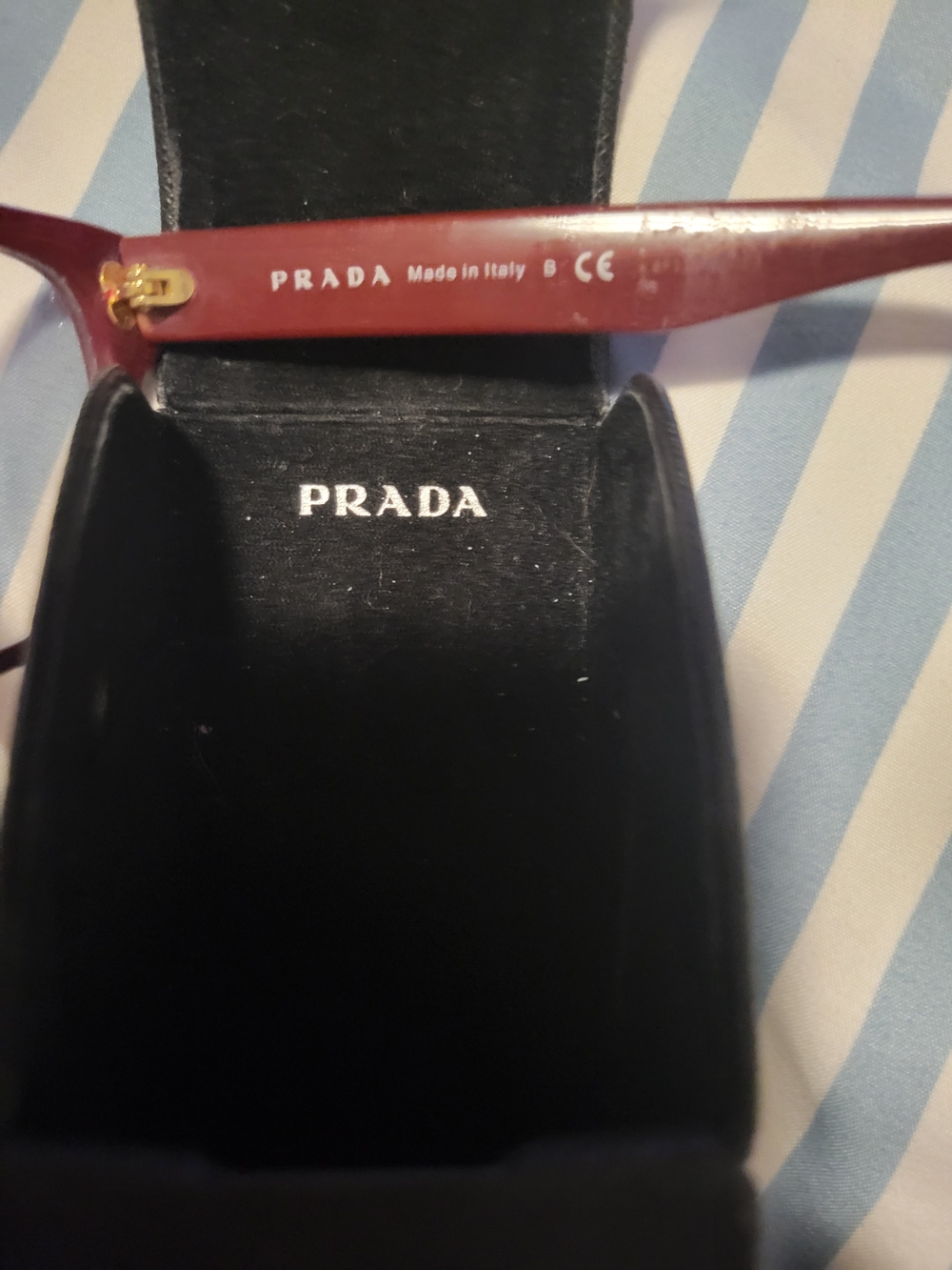 Prada Burgundy Cat-Eye Eyeglasses - Picture 7 of 10